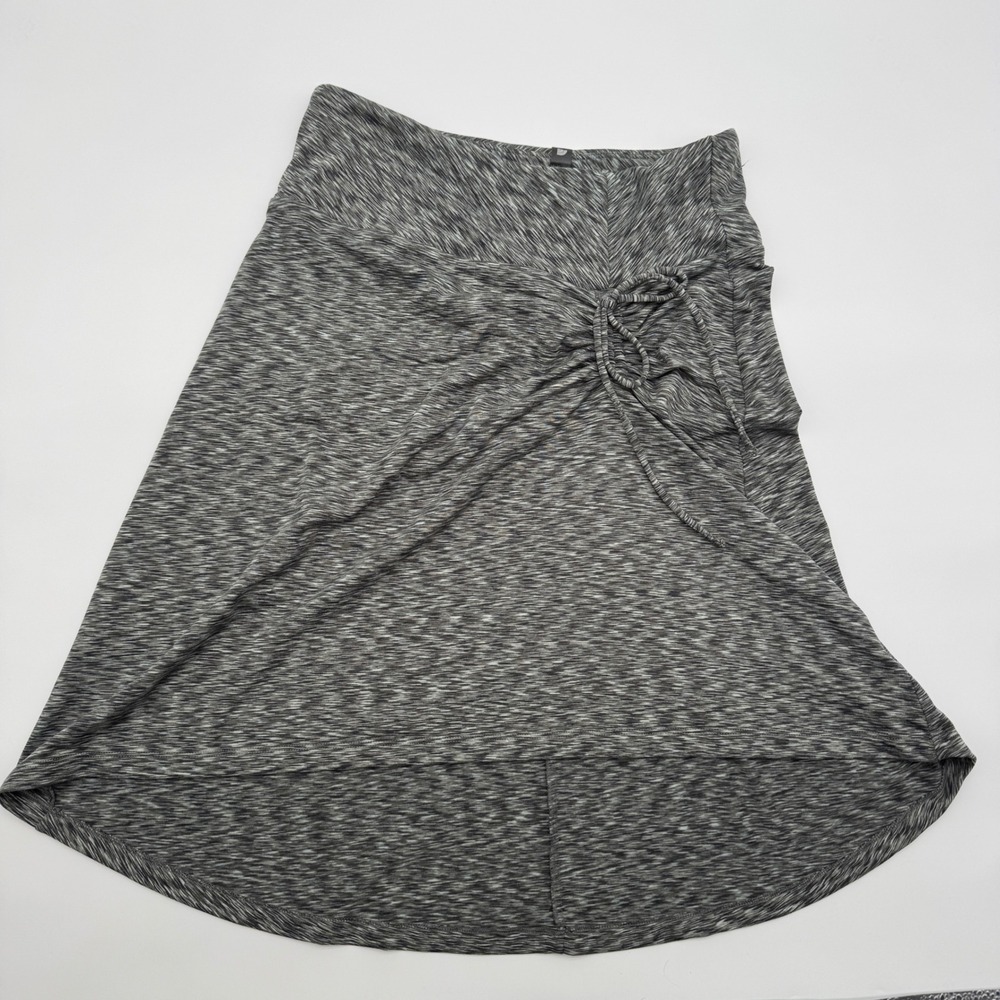 The North Face Womens Skirt Small Gray‎ Marled Athleisure Drawstring Ruched